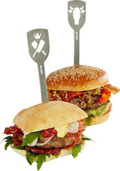 Gefu Spit for Burger Commercial Serving Item 8x3.3x0.2cm. 2 pieces Gefu Spit for Burger Commercial Serving Item 8x3.3x0.2cm. 2 pieces