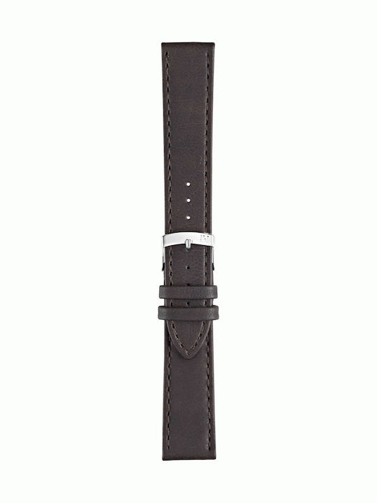 Morellato Abete Δερμάτινο Λουράκι Καφέ 18mm