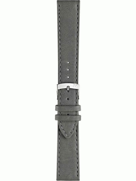 Morellato Abete Δερμάτινο Λουράκι Γκρι 18mm