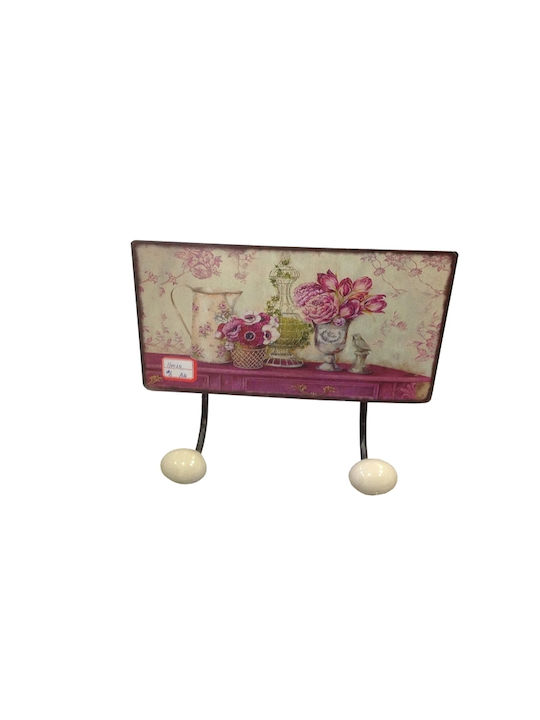 Etoile Agățătoare De Perete Metalică Cu 2 Compartimente Multicoloră 13x17cm