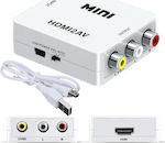 ATC Convertor HDMI feminin în RCA feminin Alb (02.001.0075)