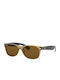 Ray Ban Wayfarer Sunglasses with Brown Plastic Frame and Brown Polarized Lens RB2132 945/57