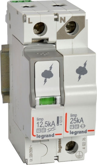 Legrand 2-Poles Inspired T1 / T2 Panel Lightning Protection 25kA 12.5kA