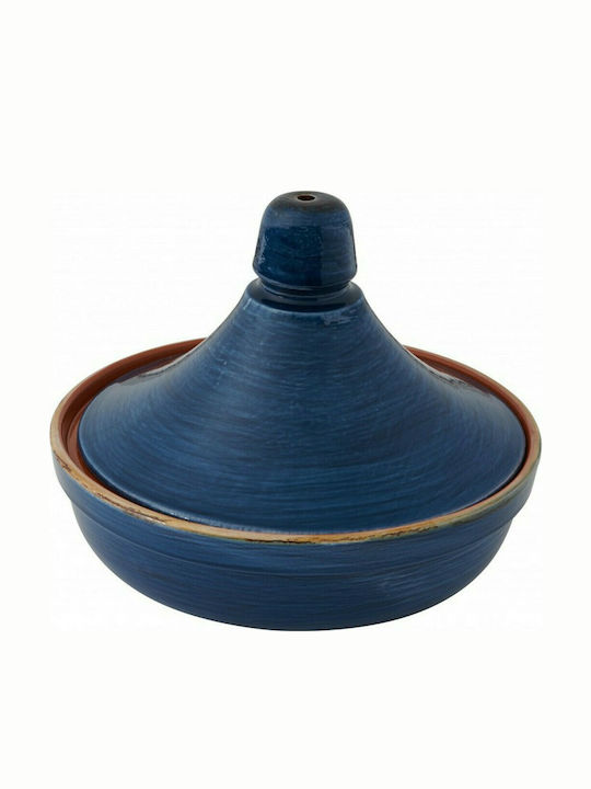 Brandani Le Primizie Tajine Dutch Oven Round Ceramic Blue 26x26cm 1pcs