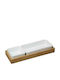 Atmosphera Platou pentru aperitive 2 sloturi cu Suport din Porțelan Albă L10.5xl28xH4.3cm 2buc