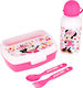 Stor Feeding Set Minnie Mouse made of Plastic Pink 4pcs