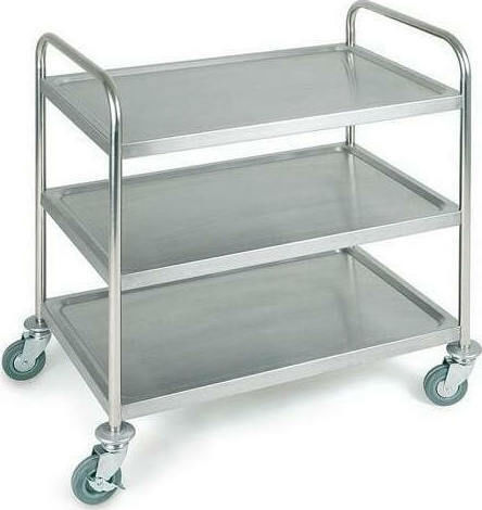 Lappas Küchenwagen für gewerbliche Küche mit 3 Ebenen H89xB85xT45cm