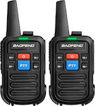 Baofeng BF-C50 Mini UHF/VHF Wireless Transceiver 2W without Screen Black 2pcs