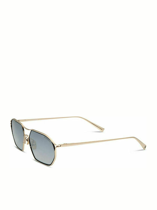 Kreuzbergkinder Bryce Sunglasses with Gray Metal Frame and Silver Mirror Lens