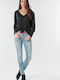 Lynn Дамски Дънки Mid Rise В Skinny Кройка