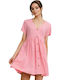Sommer Mini Kleid Rosa
