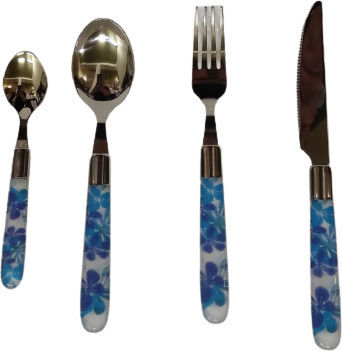 Set de Tacâmuri Inoxidabil Albastru 24buc