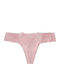 Luna Daydream 23071 Cotton Women's String with Lace Pink