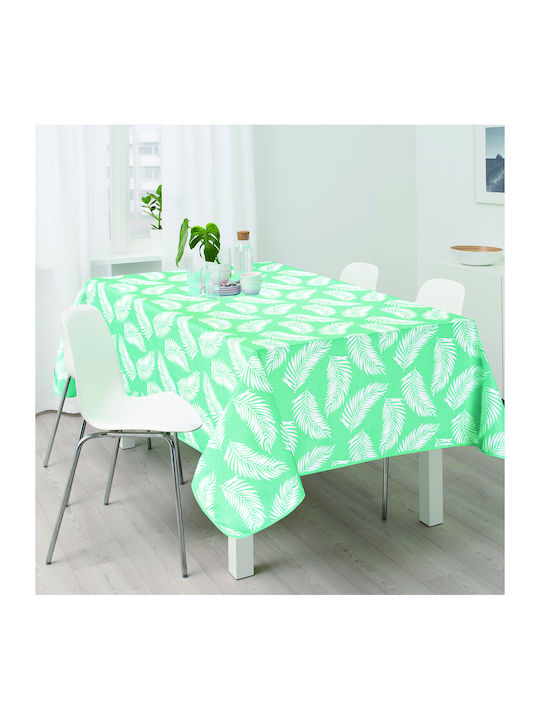 Flamingo Tablecloth Stain Resistant Palm Mint 1...