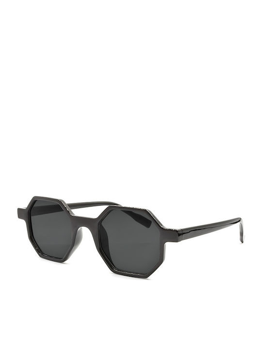 Awear Dario Women's Sunglasses with Black Plastic Frame and Black Lens