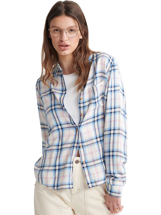 Superdry Women's Checked Long Sleeve Shirt