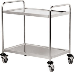 Yuksel Commercial Kitchen Food Cart with 2 Levels H90xW86xD55cm