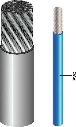 Eval Marine Καλώδιο Ρεύματος με Διατομή 1x2.5mm² Εύκαμπτο PVC Επικασσιτερωμένο σε Κόκκινο Χρώμα 1m Εύκαμπτο