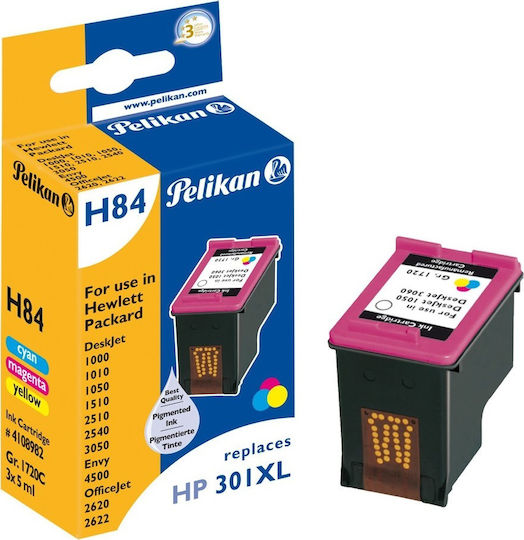 Pelikan H84 Συμβατό Μελάνι Εκτυπωτή InkJet HP 301XL CH564EE 330 Σελίδων 15ml Πολλαπλό (Color)