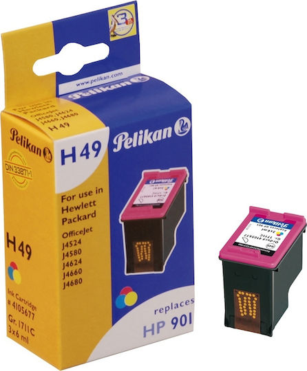Pelikan H49 Συμβατό Μελάνι Εκτυπωτή InkJet HP 901 CC656AE 18ml Πολλαπλό (Color) 1τμχ