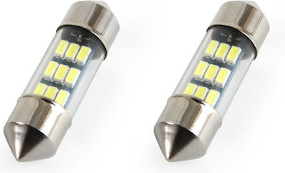 AMiO Λάμπες C5W LED 5600K Ψυχρό Λευκό 12V 0.4W 2τμχ