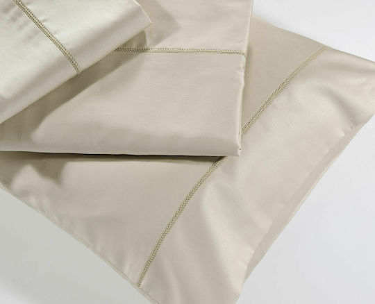 Down Town Home Sheet for Single Bed with Elastic 105x205+30cm. S250 03 Sand