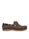 Sea & City Las Vegas Men's Leather Boat Shoes Brown