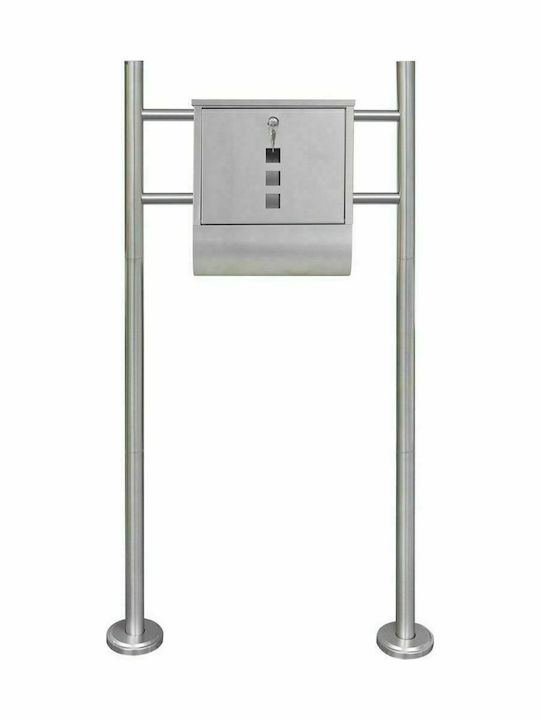 vidaXL Outdoor Mailbox Inox in Silver Color 31x10.5x33.5cm