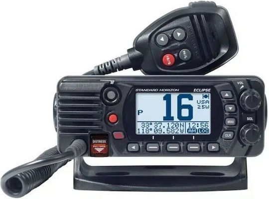 Standard Horizon GX1400E Stație Radio Emisie-Recepție Fără Fir VHF Marine 25W cu Ecran Monocromatic