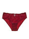 Luna Character Women's Slip with Lace Red