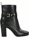 Michael Kors Leather Women's Ankle Boots with High Heel Black 40F8HAHE5L-001