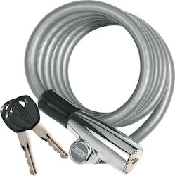 Abus 1950/120 Bicycle Cable Lock with Key Silver