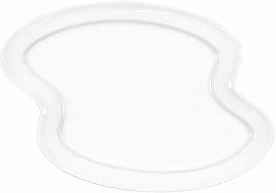Art et Lumiere Extreme Teller Untiefe Oval aus Porzellan Weiß 30x20cm