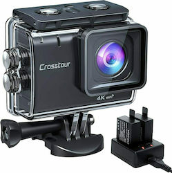 Crosstour CT9500 4K Action Kamera 4K Ultra HD Unterwasser (mit Gehäuse) mit WiFi Schwarz