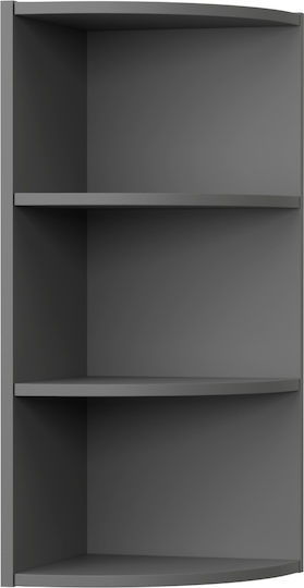 Charlotte Corner Cabinet Wall Graphite 28.5x28.5x71.8pcs
