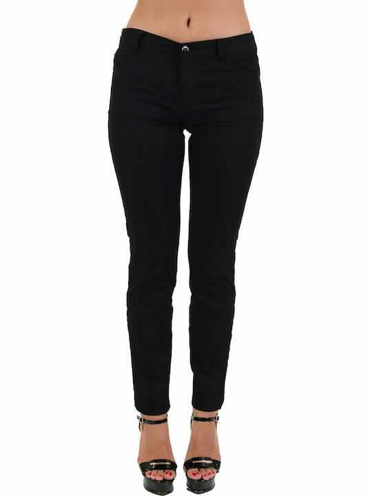 Women's Fabric Trousers Push Up Black