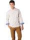 Pepe Jeans Men's Shirt Long Sleeve Cotton Floral Beige