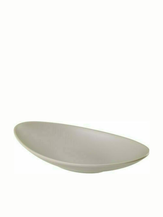 Leone Serving Platter Oval White 18x10cm