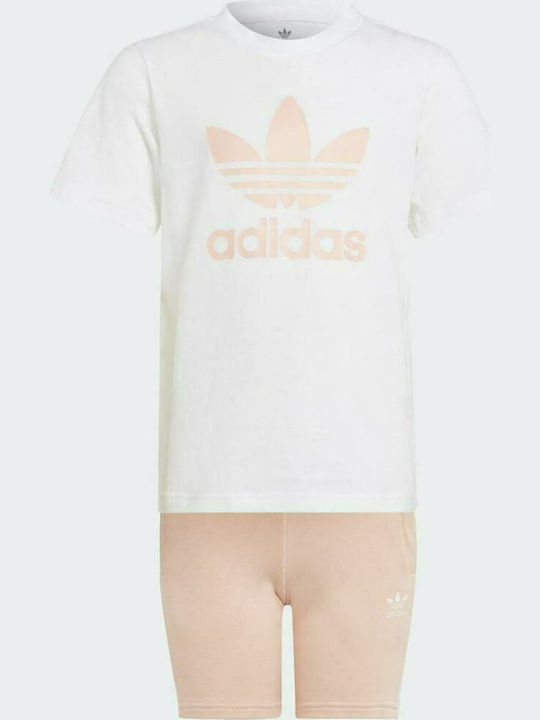 Adidas Kids Set with Shorts Summer 2pcs White