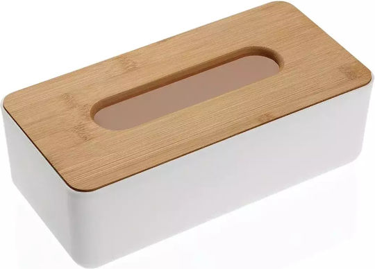 Eurocasa 6724 Suport pentru șervețele Plastică Albă 26x13x9cm