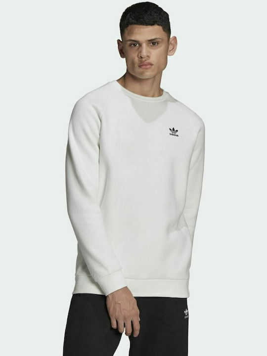 Adidas Essentials Trefoil Ανδρικό Φούτερ Fleece Λευκό