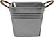 Atmosphera Decorative Bucket Garden Metal with Rope 16x16x14cm 00.05.5988