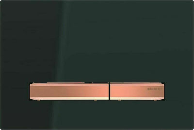 Geberit Sigma 50 Placă de scurgere pentru toalete Dual Flush Μαύρο / Κόκκινο Χρυσό 115.670.DW.2