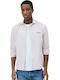 Brody Long Sleeve Shirt in Narrow Fit Polka Dot Pink