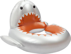 Sunnylife Kinder Schwimmring Shark Attack mit Durchmesser 60cm. für 3-6 Jahre Silber