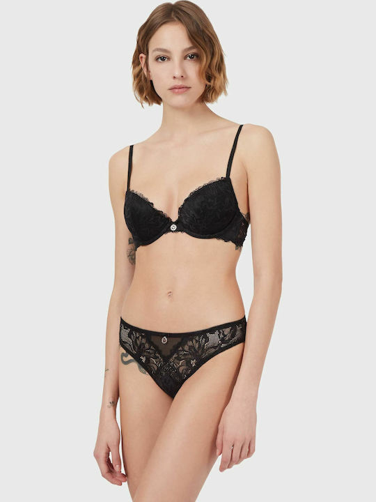 Women's Brazil with Lace Black