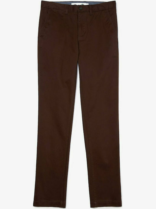 Lacoste Men's Trousers Chino in Slim Fit Brown HH9553-57D