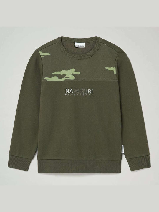 Napapijri Hanorac pentru copii Verde Bersa Sweatshirt NP0A4EPU-GE4