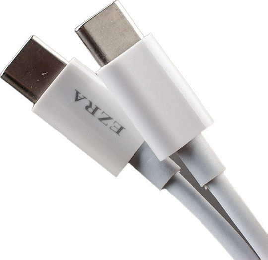 Ezra DC65 USB 2.0 Cable USB-C Male - USB-C 18W PD White 1m DC65