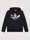 Adidas Kinder Sweatshirt mit Kapuze und Taschen Schwarz Adicolor